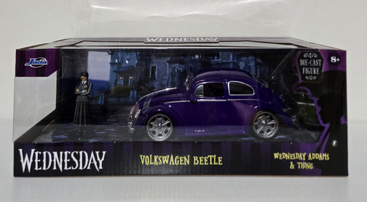 Jada Toys - Wednesday Addams Volkswagen Beetle Die-Cast Set
