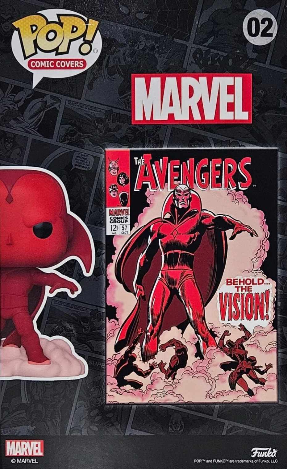 Marvel Comic Covers Funko Pop - Vision - Avengers #57 - No. 02