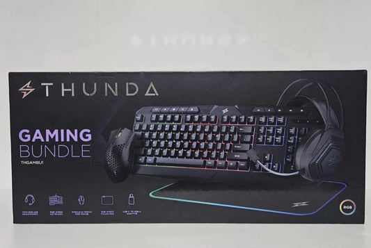 Thunda Gaming Bundle Keyboard, Mouse, Light Up Mouse Pad, and Headphones
