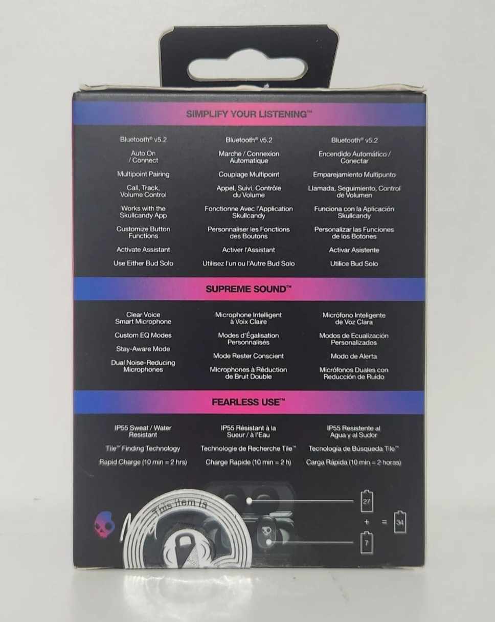 Skullcandy Mod Wireless Earbuds - True Black (S2FYWP740)
