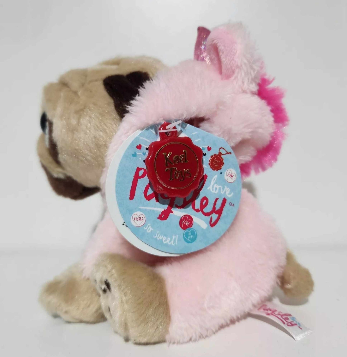 Pugsley & Friends Pug Dog Soft Plush Toys 20cm tall
