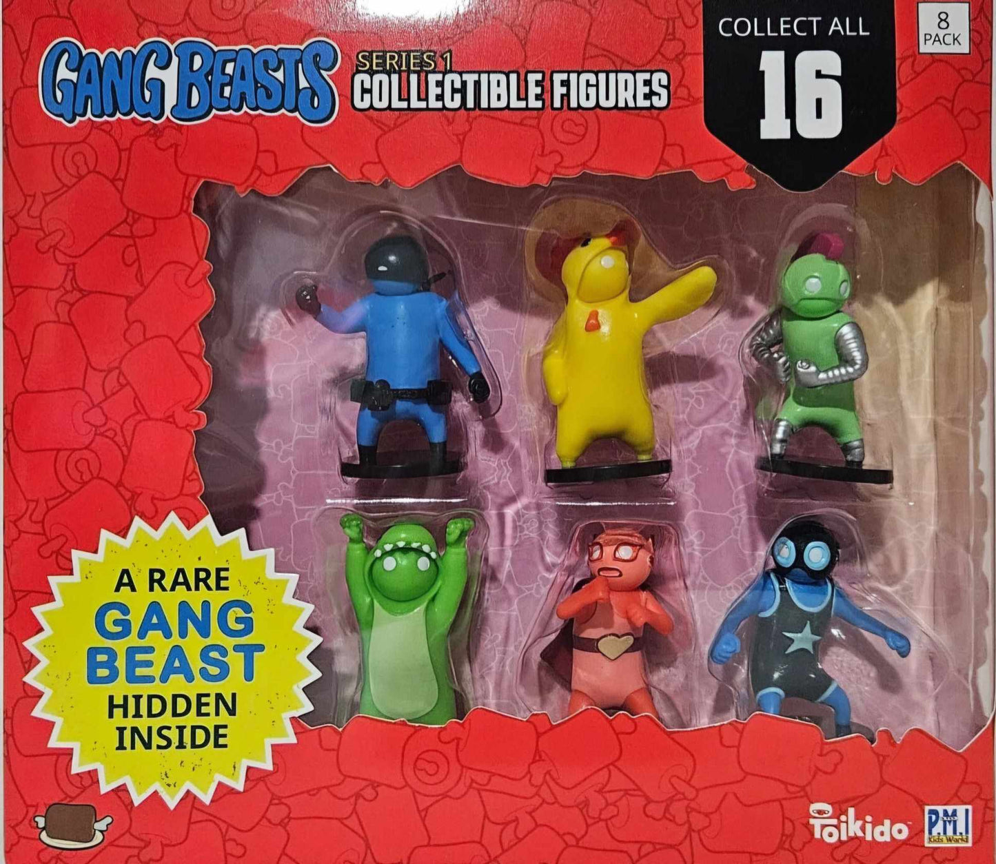 Series 1 - Gang Beasts x2 8 Pack Collectible Deluxe Figures Fullset 16 Pack