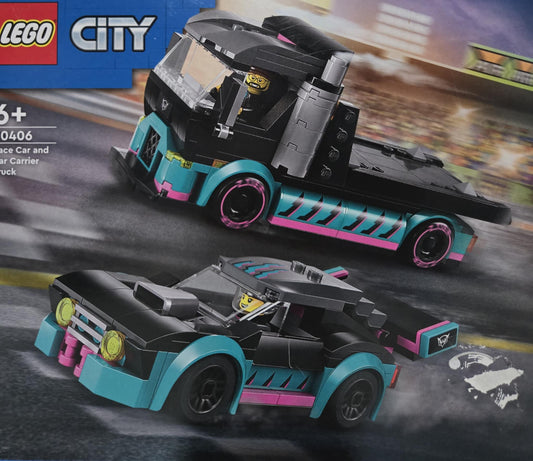 LEGO® City Race Car and Car Carrier Truck (60406)